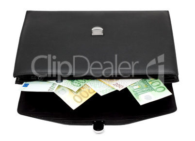 Briefcase with money