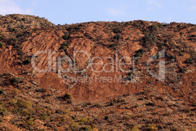 Large Rock Face on Side of Mountain