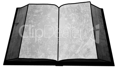 Black and White Empty Blank Book Image