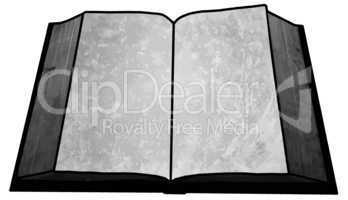 Black and White Empty Blank Book Image