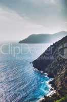 Italian coast in Liguria