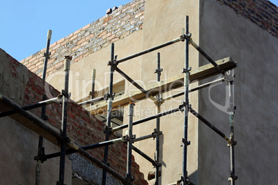 Scaffolding Erected at Building Construction