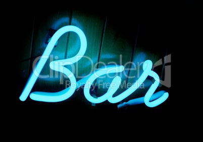 Lit Neon Bar Sign