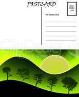 Empty Blank Postcard Template Nature Image