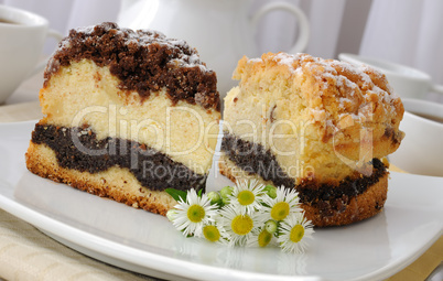 Cheese cake with poppy filling