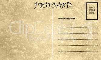 Vintage Empty Blank Postcard Template