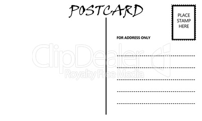 Empty Blank Postcard Template