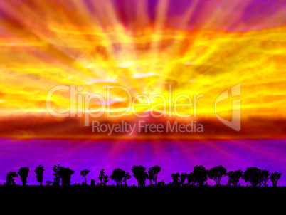 Abstract Fantasy Sunset