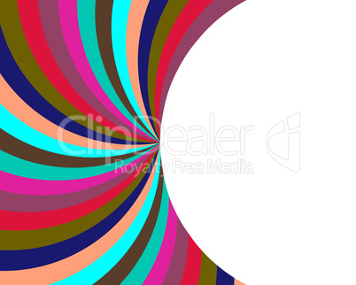 Rainbow Colored Fan and Half Circle