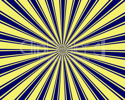 Yellow and Blue Ray Burst