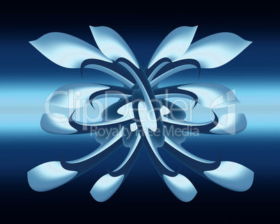 Unique Artistic Blue and White Flower Motif