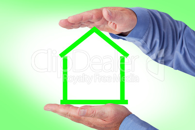 house hold symbolically in hand