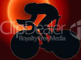 Sunset Back Sport Silhouette - Bicycle Racer