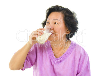 Drinking soy milk