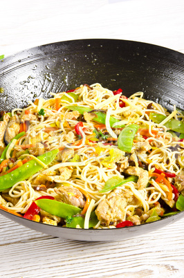 Asian noodles with meat