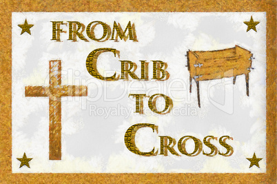 Crib to Cross Christian Art (Shadow)