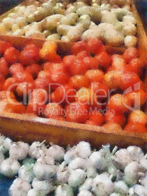 Vegetables Pastel Drawing