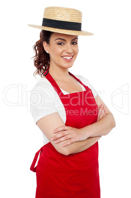 Baker woman posing casually with arms crossed