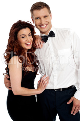 Snapshot of cheerful attractive couple