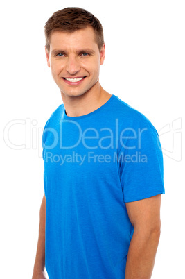 Cheerful casual man smiling at camera