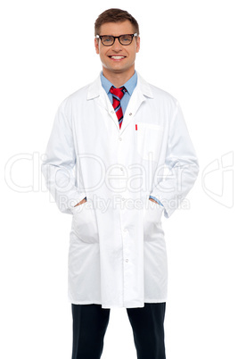 Stylish portrait of handsome male doctor