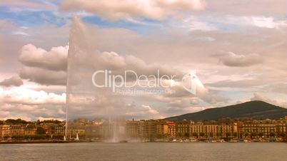 fountain in Lake Geneva