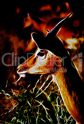 Impalas in Felt Fire Illustartion