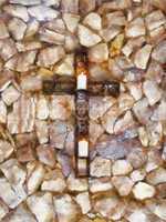 Christian Cross with Candles Oil Painting
