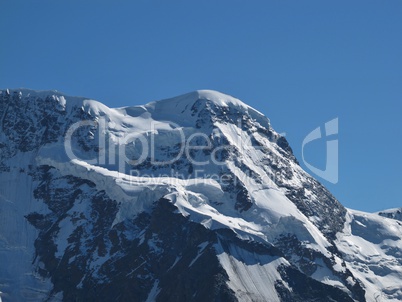 Snowcapped Mountain Named Breithorn, Zermatt