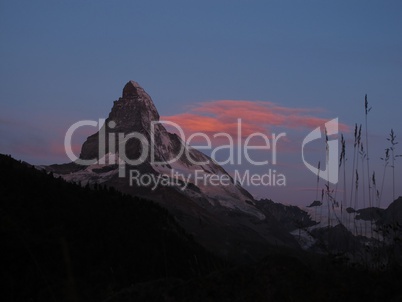 Pink Cloud Over The Matterhorn