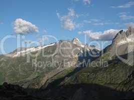 Mountains Sparrhorn And Nesthorn In The Morning