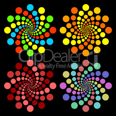 Colored circles.