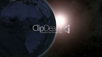 Earth (Highend) Sunrise Over Africa CGI HD
