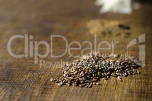 close-up of linseed