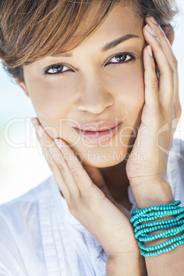 Beautiful Mixed Race Woman Smiling