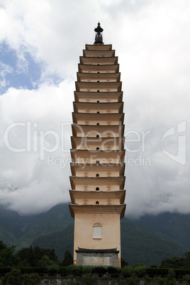 Clouds and pagoda