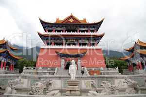 Buddha and dragons near temple