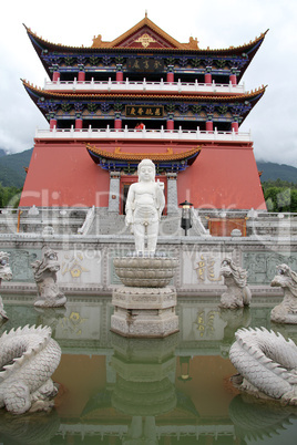 Fountain and temple