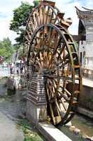 Big wooden wheel