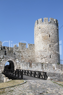 Wooden bridge and tower