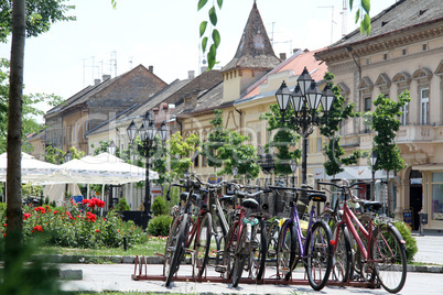 Bicycles on the street