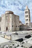 Roman forum and church in the center of Zadar, Croatia