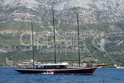 Wooden yacht