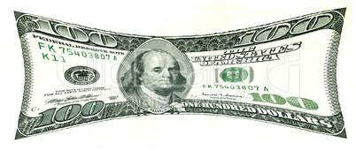 Pressurized 100 US Dollar Bill