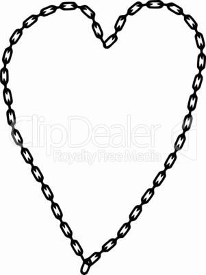 Chains in hart shape chains of love