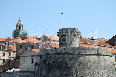 Tower and buildings