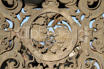 Wooden wall of Confucius temple