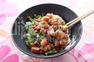 Chinese noodle with pork