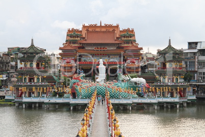 Pier and chinese temple