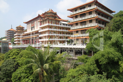 Garden and big buddhist temple